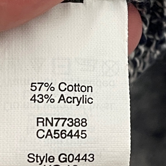 Madewell Mock Turtleneck Knit Long Sleeve Sweater Black White G0443 Size Medium - Picture 6 of 6